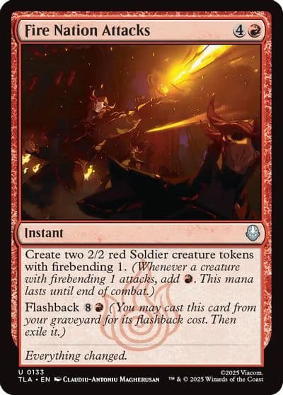 Fire Nation Attacks Avatar: The Last Airbender Magic card