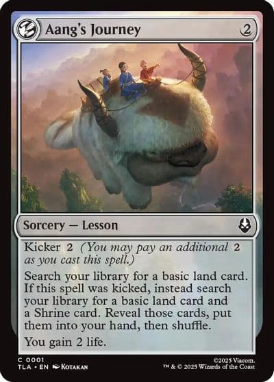 Aangs Journey Avatar: The Last Airbender Magic card