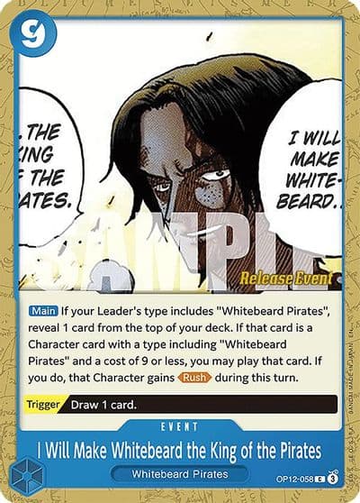 I Will Make Whitebeard the King of the Pirates Legacy of the Master Release Event Cards One Piece card