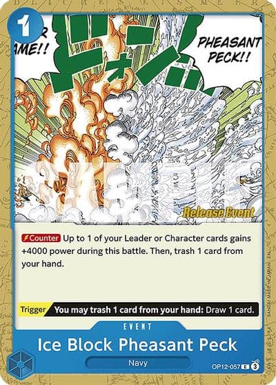 Ice Block Pheasant Peck Legacy of the Master Release Event Cards One Piece card
