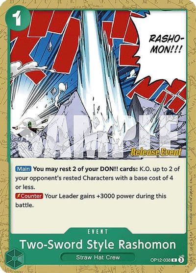 Two Sword Style Rashomon Legacy of the Master Release Event Cards One Piece card