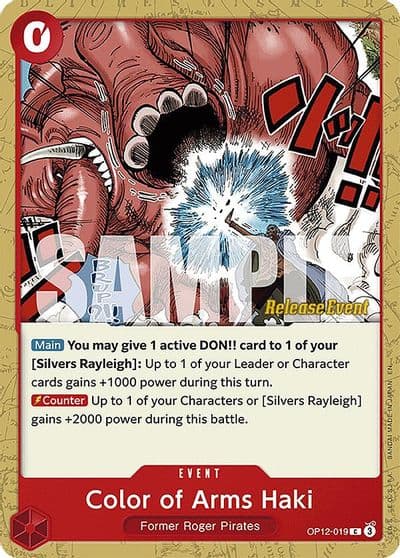 Color of Arms Haki Legacy of the Master Release Event Cards One Piece card
