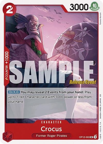 Crocus Legacy of the Master Release Event Cards One Piece card
