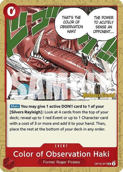 Color of Observation Haki Legacy of the Master Release Event Cards One Piece card