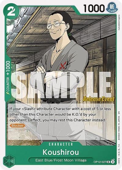 Koushirou Legacy of the Master Release Event Cards One Piece card
