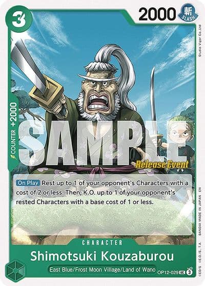 Shimotsuki Kouzaburou Legacy of the Master Release Event Cards One Piece card
