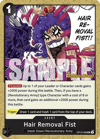 Hair Removal Fist Legacy of the Master Release Event Cards One Piece card