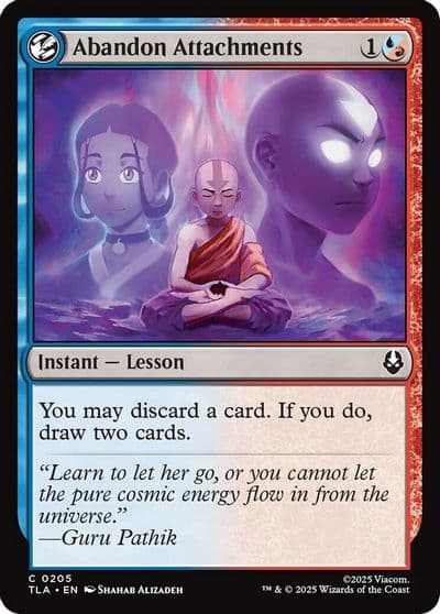 Abandon Attachments Avatar: The Last Airbender Magic card