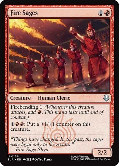 Fire Sages Avatar: The Last Airbender Magic card