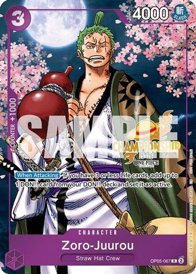 Zoro Juurou CS 25 26 Event Pack One Piece Promotion Cards One Piece card