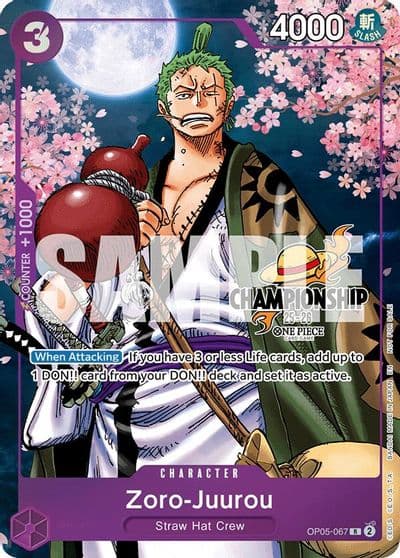Zoro Juurou CS 25 26 Event Pack Finalist Ver One Piece Promotion Cards One Piece card