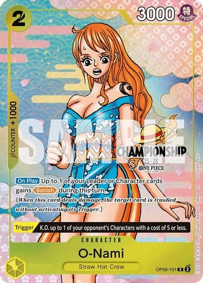O Nami CS 25 26 Event Pack Finalist Ver One Piece Promotion Cards One Piece card