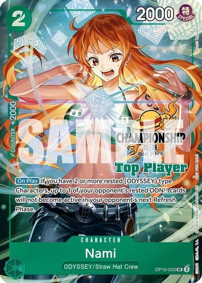 Nami CS 25 26 Top Player Pack One Piece Promotion Cards One Piece card