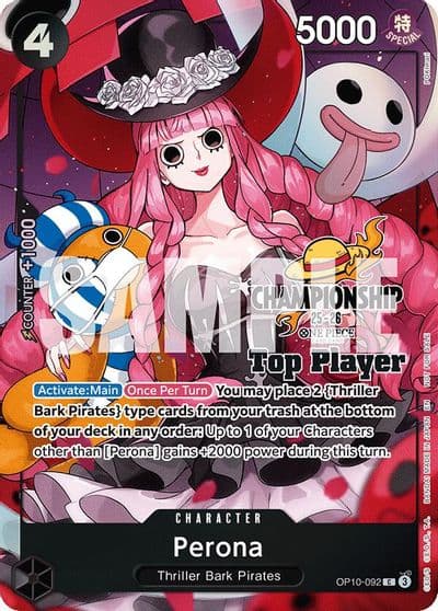 Perona CS 25 26 Top Player Pack One Piece Promotion Cards One Piece card