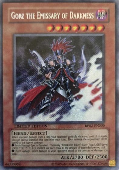 Gorz the Emissary of Darkness Retro Pack 2 (2020 Date Reprint) Yu-Gi-Oh! card