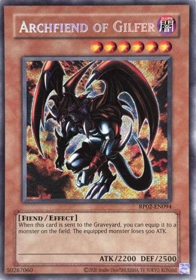 Archfiend of Gilfer Retro Pack 2 (2020 Date Reprint) Yu-Gi-Oh! card