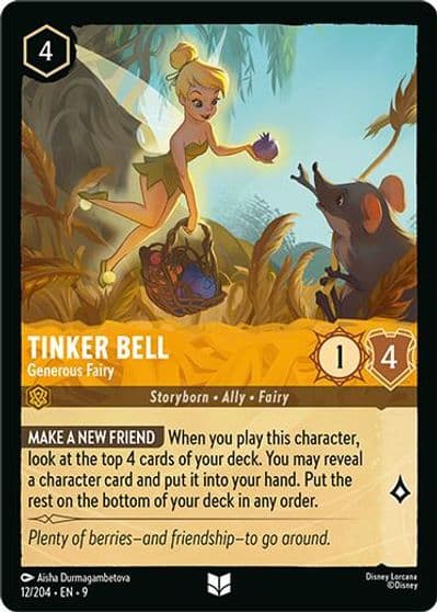 Tinker Bell Generous Fairy Fabled Lorcana card