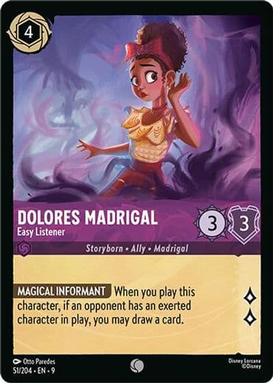Dolores Madrigal Easy Listener Fabled Lorcana card