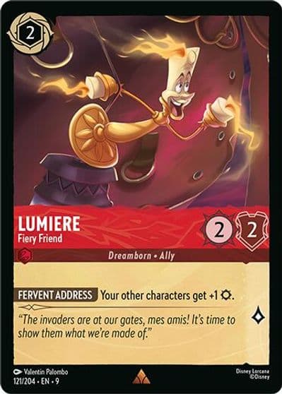 Lumiere Fiery Friend Fabled Lorcana card