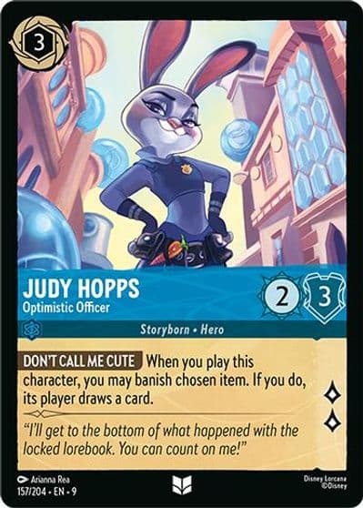 Judy Hopps Optimistic Officer Fabled Lorcana card