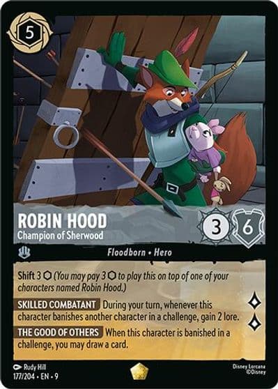 Robin Hood Champion of Sherwood Fabled Lorcana card