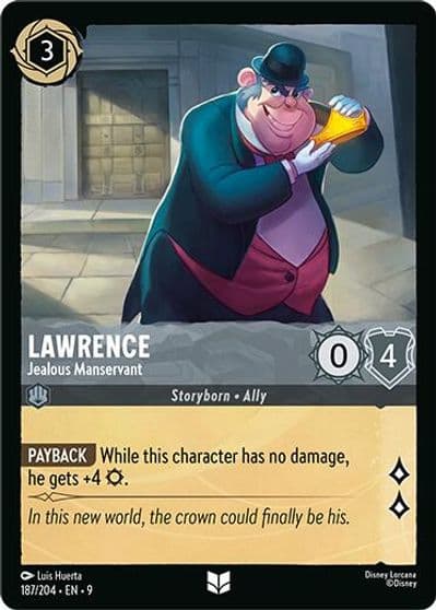 Lawrence Jealous Manservant Fabled Lorcana card