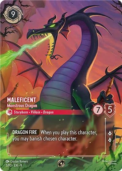 Maleficent Monstrous Dragon Store Championship Disney Lorcana Promo Cards Lorcana card
