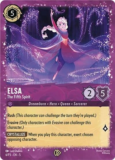Elsa The Fifth Spirit Disney Lorcana Promo Cards Lorcana card