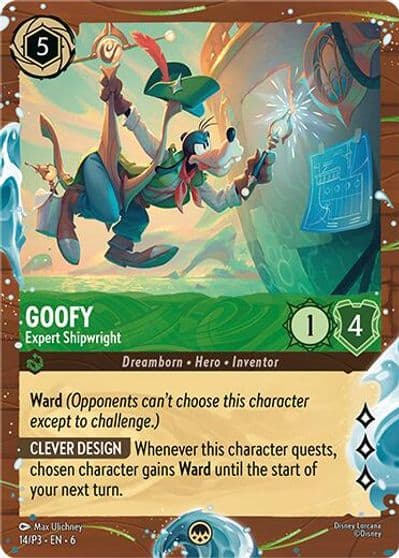Goofy Expert Shipwright Disney Cruise Promo Disney Lorcana Promo Cards Lorcana card