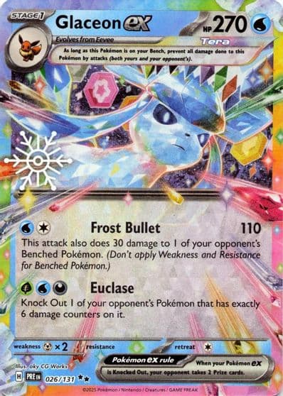 Glaceon ex (Holiday Calendar) SV: Prismatic Evolutions Pokemon card