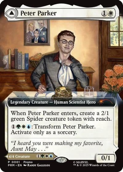 Peter Parker Extended Art Unique and Miscellaneous Promos Magic card
