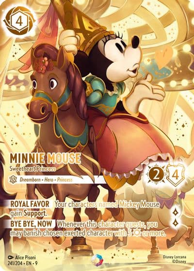 Minnie Mouse Sweetheart Princess Iconic Fabled Lorcana card