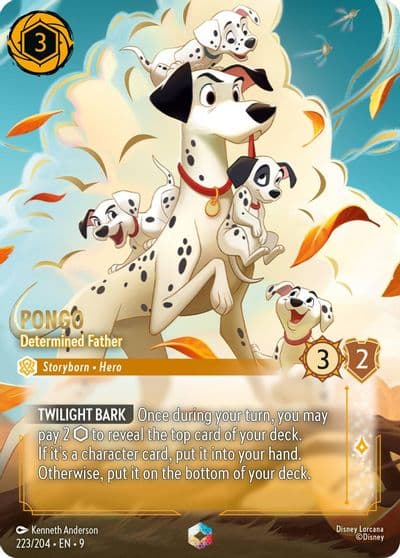 Pongo Determined Father Enchanted Fabled Lorcana card