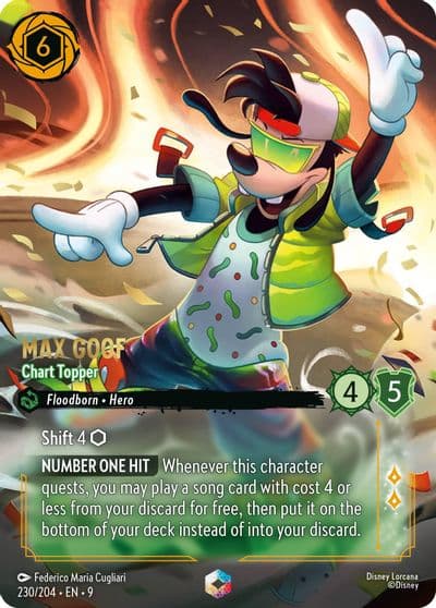 Max Goof Chart Topper Enchanted Fabled Lorcana card