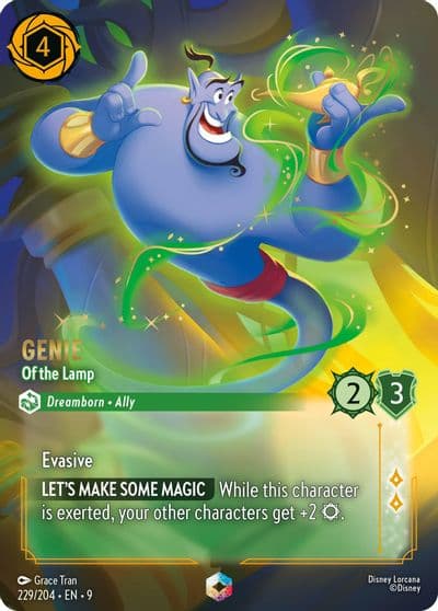 Genie Of the Lamp Enchanted Fabled Lorcana card