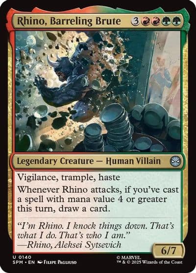 Rhino Barreling Brute Marvel's Spider-Man Magic card