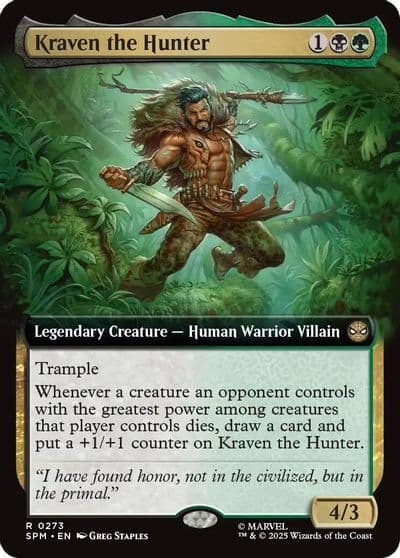 Kraven the Hunter Extended Art Marvel's Spider-Man Magic card