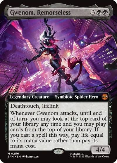 Gwenom Remorseless Extended Art Marvel's Spider-Man Magic card