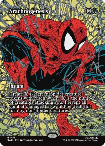 Arachnogenesis Borderless Marvel Universe Eternal-Legal Magic card