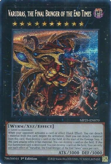 Varudras the Final Bringer of the End Times 2025 Mega-Pack Yu-Gi-Oh! card