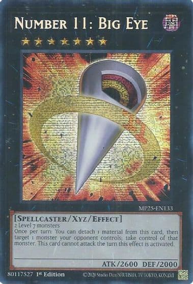 Number 11 Big Eye 2025 Mega-Pack Yu-Gi-Oh! card