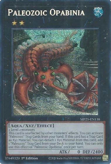 Paleozoic Opabinia 2025 Mega-Pack Yu-Gi-Oh! card
