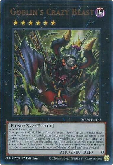 Goblins Crazy Beast 2025 Mega-Pack Yu-Gi-Oh! card