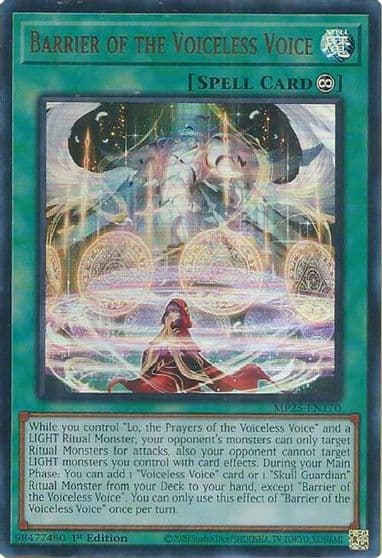 Barrier of the Voiceless Voice 2025 Mega-Pack Yu-Gi-Oh! card