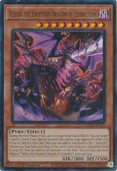 Veidos the Eruption Dragon of Extinction 2025 Mega-Pack Yu-Gi-Oh! card