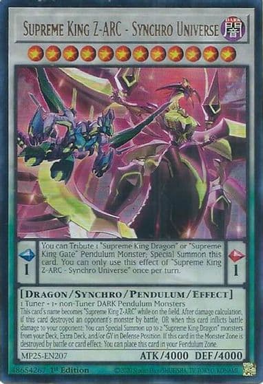 Supreme King Z ARC Synchro Universe 2025 Mega-Pack Yu-Gi-Oh! card
