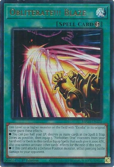 Obliterate Blaze 2025 Mega-Pack Yu-Gi-Oh! card