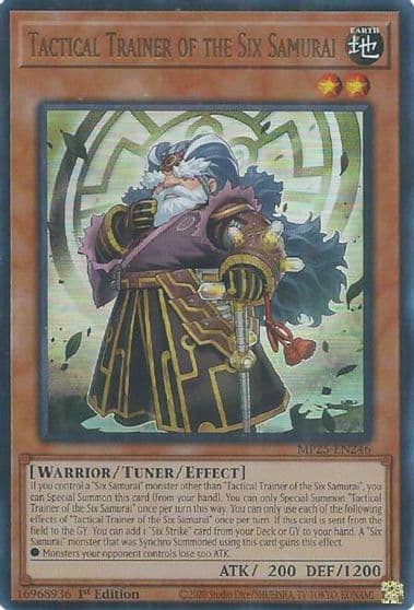 Tactical Trainer of the Six Samurai 2025 Mega-Pack Yu-Gi-Oh! card