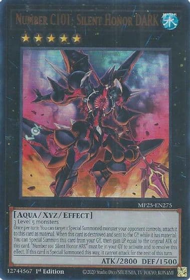 Number C101 Silent Honor DARK 2025 Mega-Pack Yu-Gi-Oh! card
