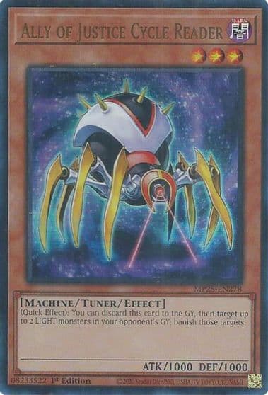 Ally of Justice Cycle Reader 2025 Mega-Pack Yu-Gi-Oh! card